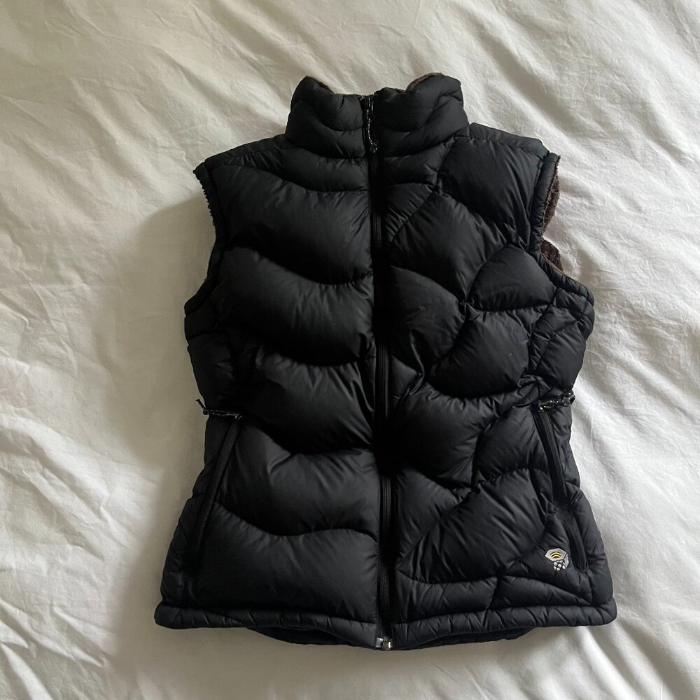 Mountain Hardware Women's Down Vest Brown Fleece Lining Small